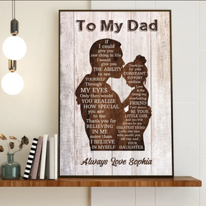 Personalized Gift for Dad from Daughter If I Could Give You One Thing In Life Canvas Print