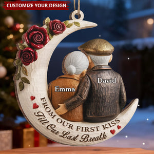 Growing Old Staying Gold - Personalized Wood Ornament - Anniversary Wedding Gifts