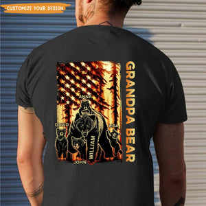 Father's Day Gift For Dad-Grandpa - Papa Bear Personalized Tshirt