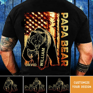 Father's Day Gift For Dad-Grandpa - Papa Bear Personalized Tshirt