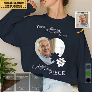 Memorial Upload Photo, A Big Piece Of My Heart Lives In Heaven Personalized Sweatshirt