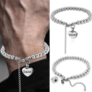 Personalized Heart Ashes Holder Bracelet, Gift For Your Lover