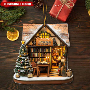 Personalized Bookstore Ornament, Christmas Ornament Gift For Book Lovers