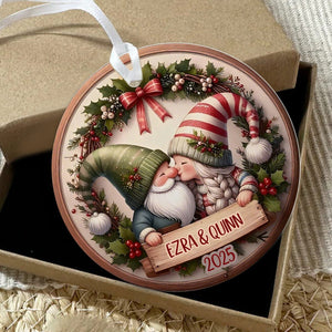 Personalized Kissing Couple Ornament, Keepsake Gift