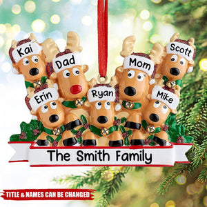 Reindeer Family Ornament Personalized Christmas Ornament