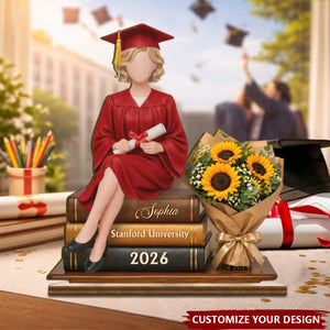 Not Just A Moment, A Milestone -Personalized Graduation Wood Plaque