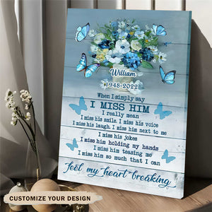 Personalized Canvas-When I Simply Say Vertical Poster