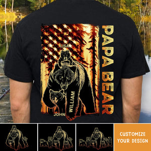 Father's Day Gift For Dad-Grandpa - Papa Bear Personalized Tshirt