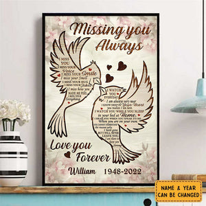 Personalized Canvas-Missing You Always Vertical Poster