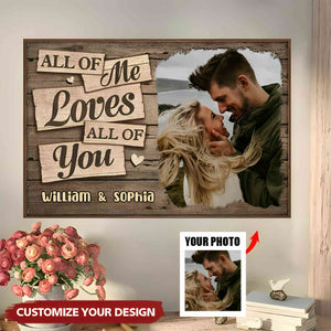 I Completely Love You - Upload Image, Gift For Couples, Husband Wife - Personalized Horizontal Poster