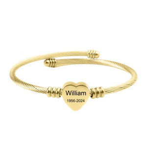 Personalized Name&Date Memorial Bracelet - Gift For Love One