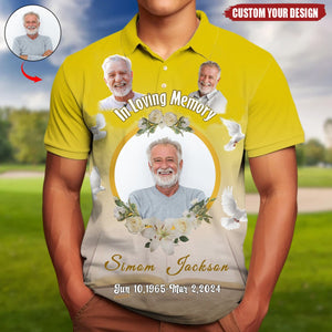 Memorial Upload Photo In Loving Memory Personalized 3D Polo Shirt