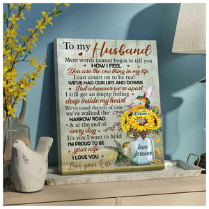 Gift For Husband, Husband And Wife, Mere Words Cannot Begin To Tell You, How I Feel