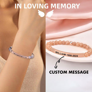 Personalized Custom Memorial Text Bracelet - Gift For Love One