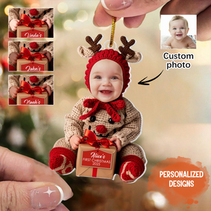 Personalized Baby Photo Ornament First Christmas Ornament