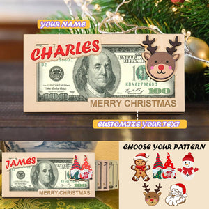 Merry Christmas - Personalized Christmas Money Holder Santa
