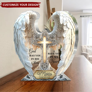 I Have You In My Heart - Personalized Memorial Custom Shaped Acrylic Plaque