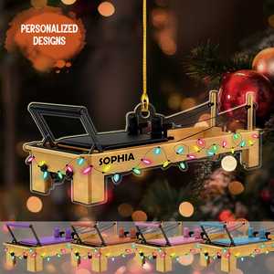 Personalized Pilates Equipment Christmas Ornament