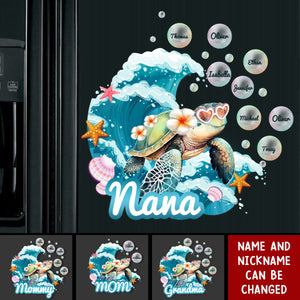Gift for Cute Grandma Mom Turtle Personalized Sticker Decal