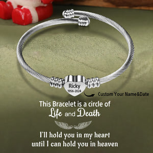 Personalized Name&Date Memorial Bracelet - Gift For Love One