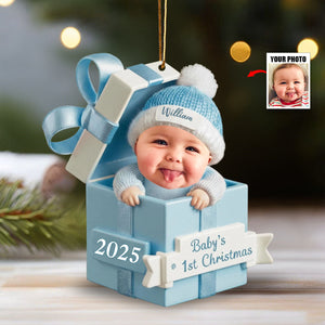 Custom Photo Baby's First Christmas Ornament