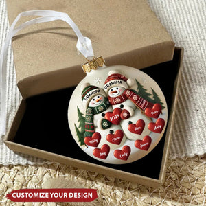 Grandma And Grandpa Merry Christmas - Personalized Custom Acrylic Ornament