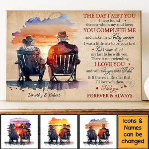 Gift For Couple The Day I Met You Canvas