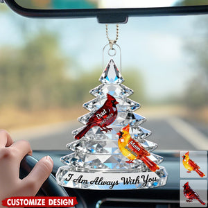 Memorial Christmas Tree Cardinals - Personalized Acrylic Ornament - Remembrance Gift