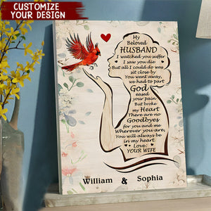 Personalized Canvas-My Beloved Husband Vertical Poster