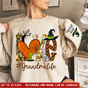 Halloween Love Grandma Life and Kids Sweatshirt