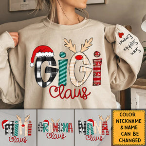 Personalized 2023 Christmas Gigi Nana Grandma Claus Sweatshirt