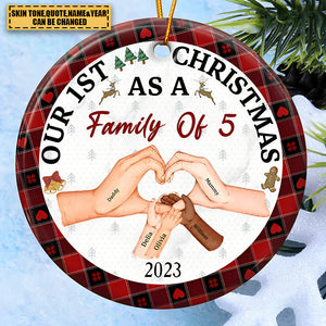 First Christmas As A Family -Personalized Ceramic Ornament