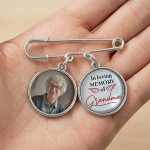 Graduation Walking Beside You Every Step - Personalized Lapel Pin With Photo Charms