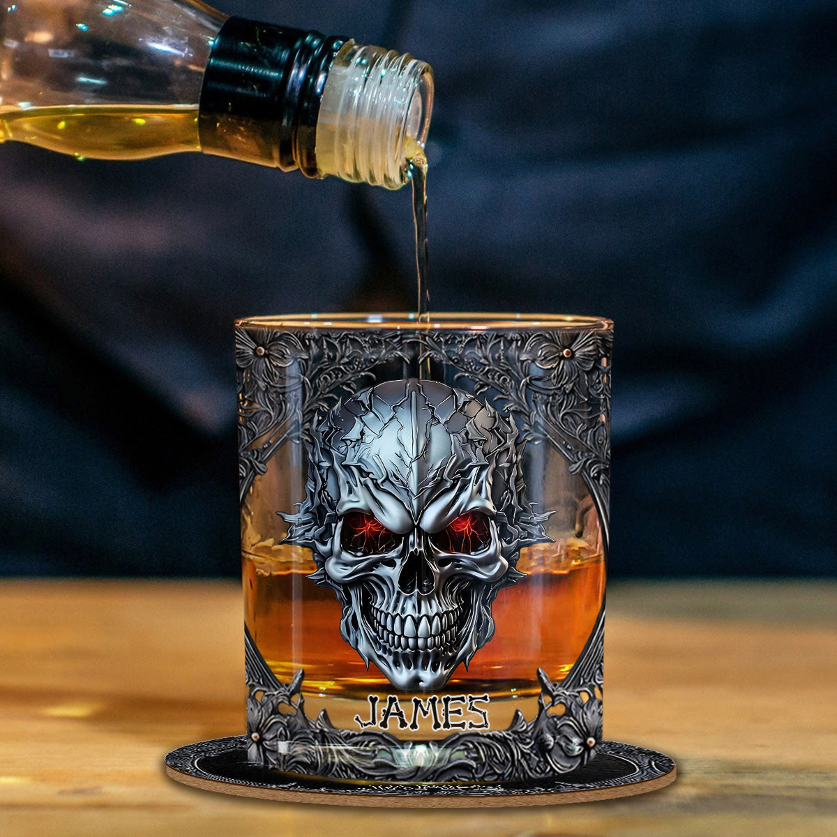 Cool Skull - Personalized Skull Whiskey Glass