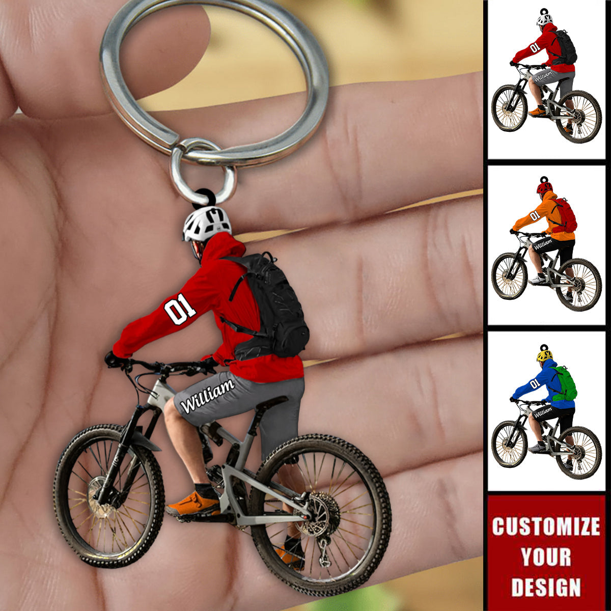 schlüsselanhänger mountainbike Personalized Mountain Biking Boy Keychain - Gift for Biker