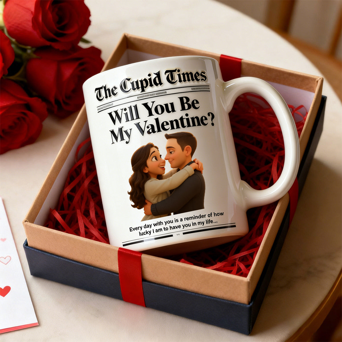 Newspaper Couple Custom Photo Coffee Mug - Personalized Gifts For Couple