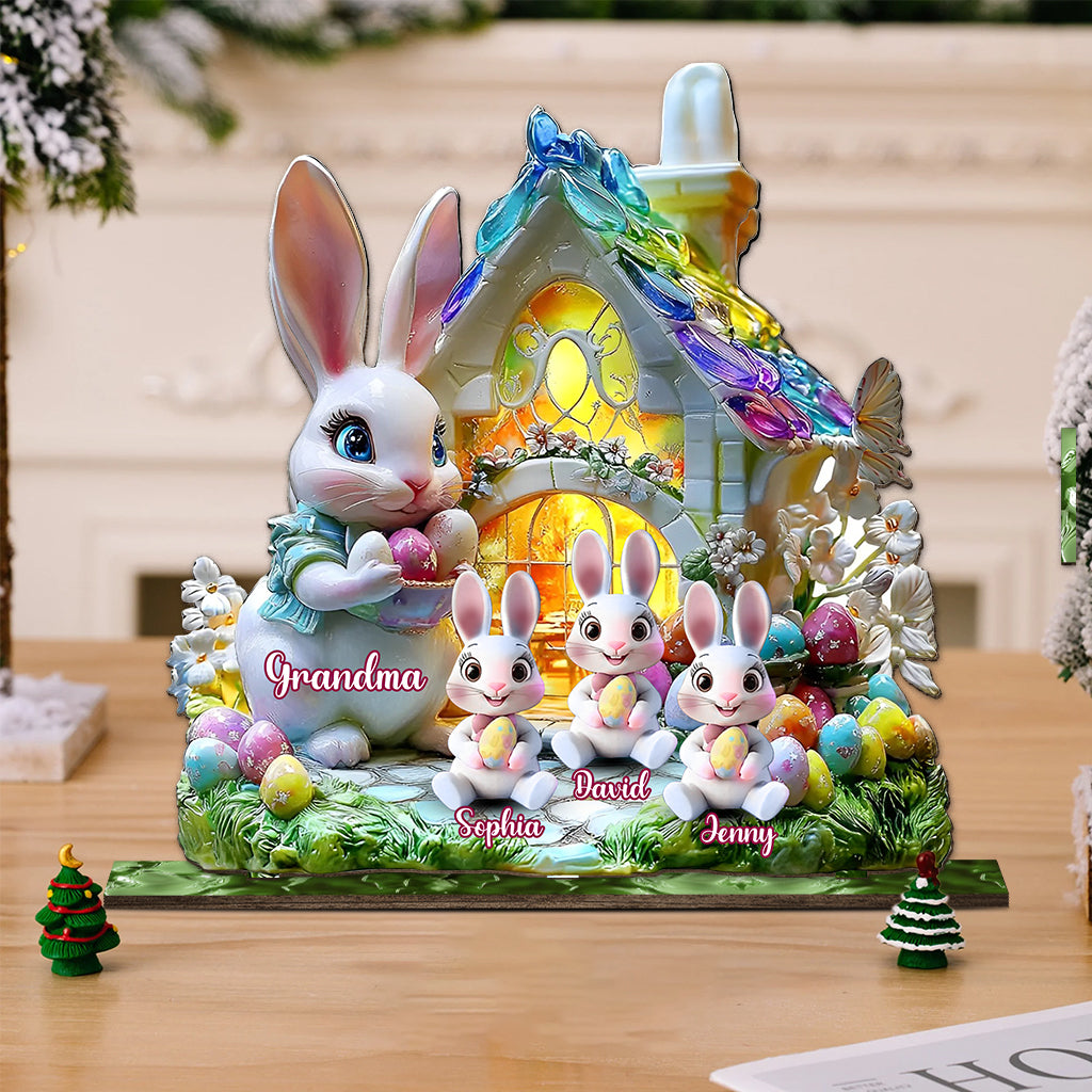 Grandma's Rabbits - Personalized Grandma 1 Layered Big Freestanding