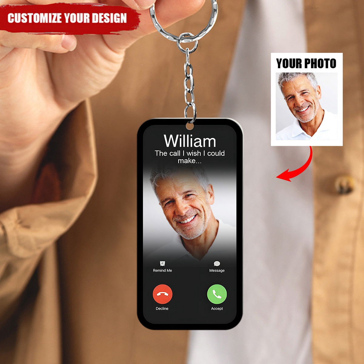 Custom Photo Gifts For Love One Personalized Keychain I Wish I Could Make