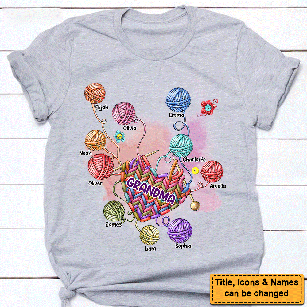Gift For Grandma Crocheting Knitting Shirt