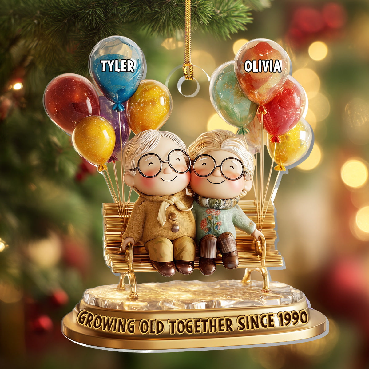 Growing Old Together - Personalized Acrylic Ornament