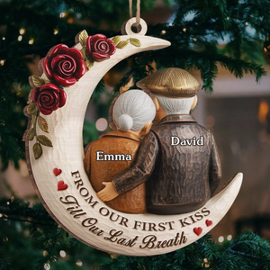 Growing Old Staying Gold - Personalized Wood Ornament - Anniversary Wedding Gifts