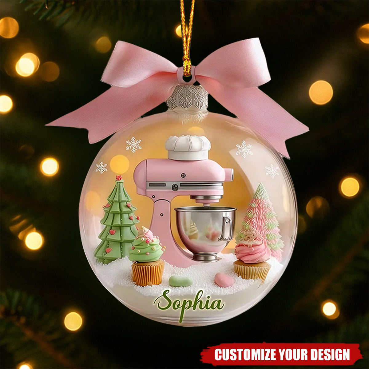 Custom Baking Mixer Christmas Ornament - Christmas Gift For Baker