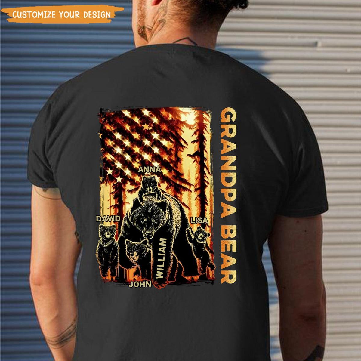 Father's Day Gift  For Dad-Grandpa - Papa Bear Personalized Tshirt