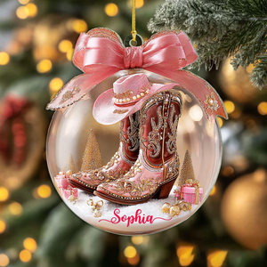 Personalized Cowgirl Boots Ornament, Christmas Gifts