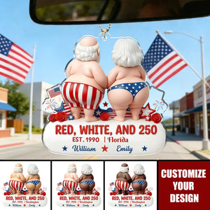 Celebrate 250 Years of America Anniversary Car Hanging Ornament, Gift For Couples