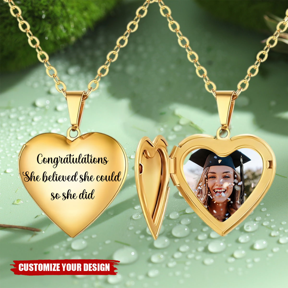 Graduation Gift for Class of 2025 Graduates-Personalized Graduation Photo Necklace