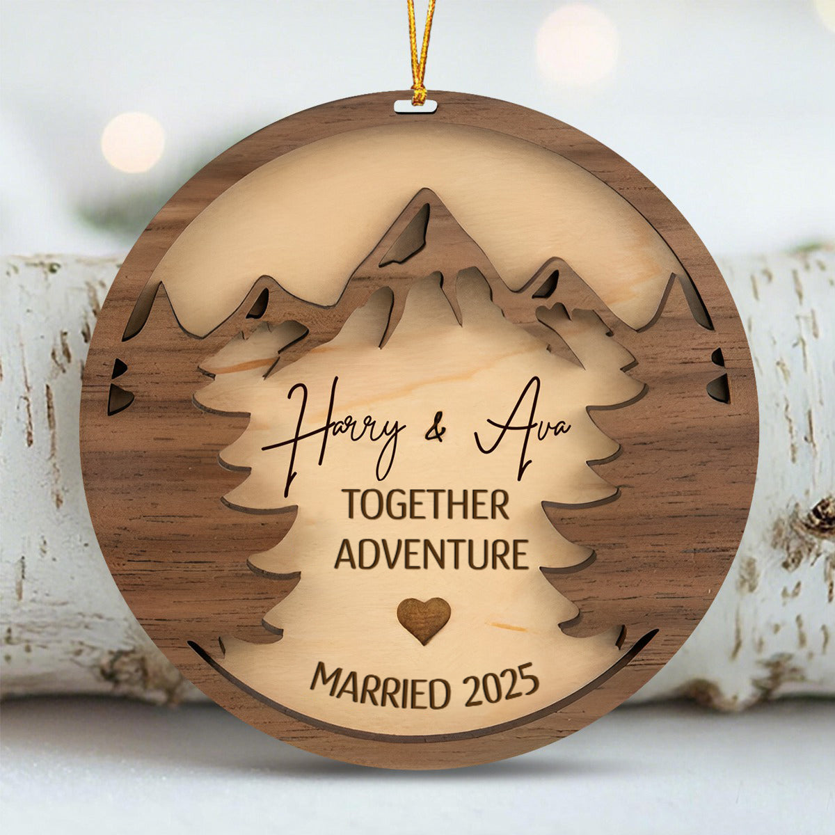 Our Adventure Awaits - First Christmas Custom Engaged Ornament