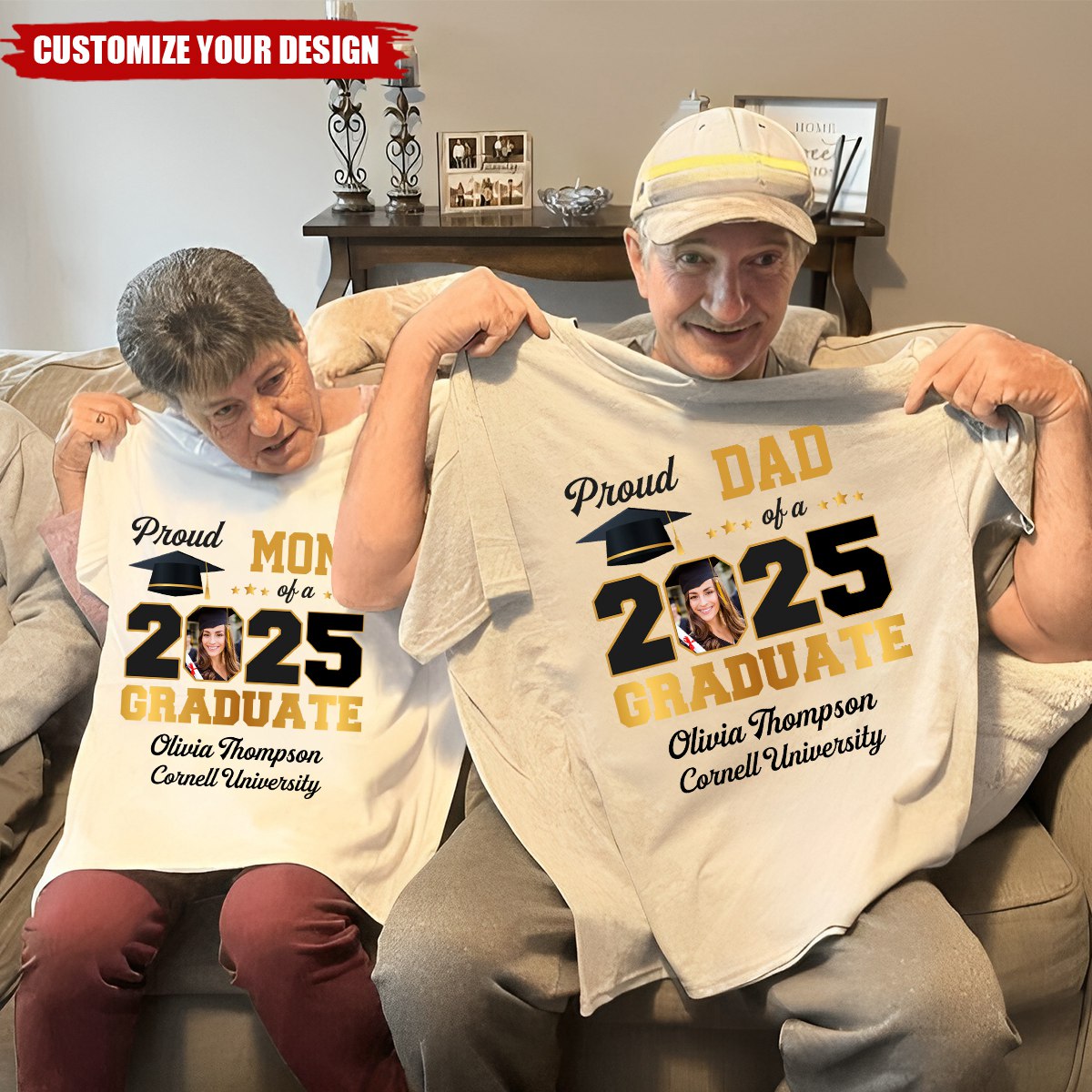 Custom Photo Congratulations On Your Graduation - Family Personalized Unisex T-shirt