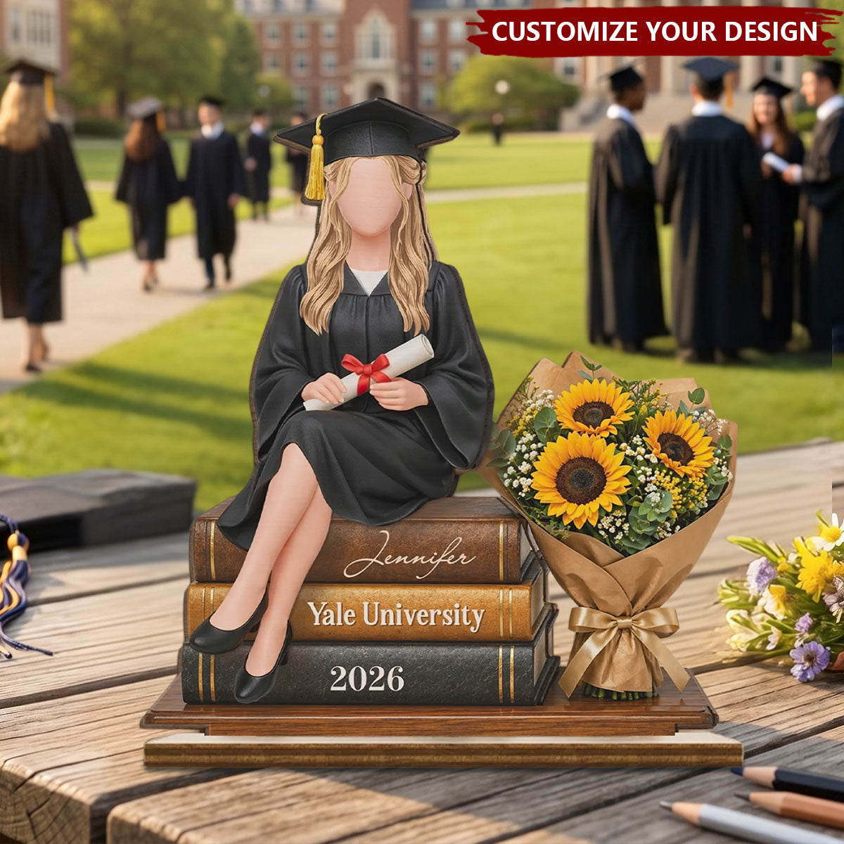 Not Just A Moment, A Milestone -Personalized Graduation Wood Plaque