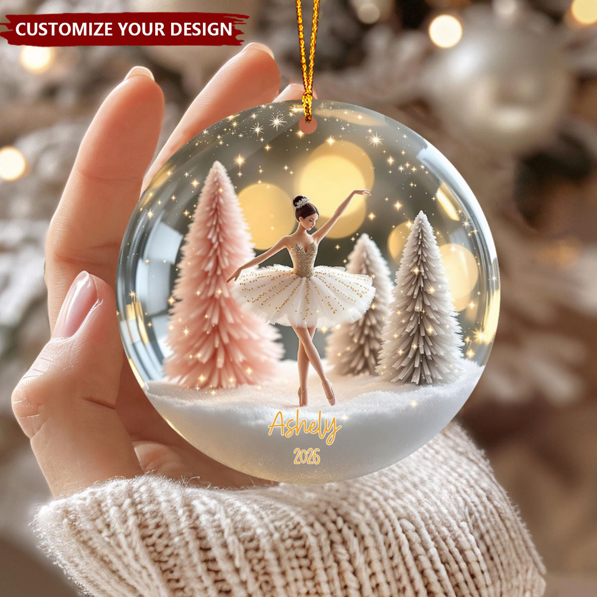 Personalized Ballerina Ornament 2026 - Ballet Gift for Dancer